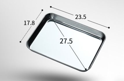 Stainless Steel Steamed Cake Baking Tray With Rectangular Thickened Shallow Tray