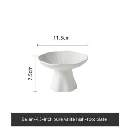 Ceramic Home Snacks High-leg Plate Display Dish