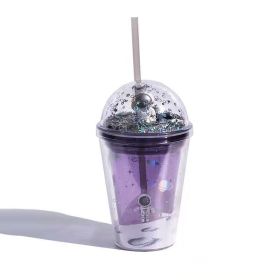 Creative Spaceman Plastic Straw Water Cup